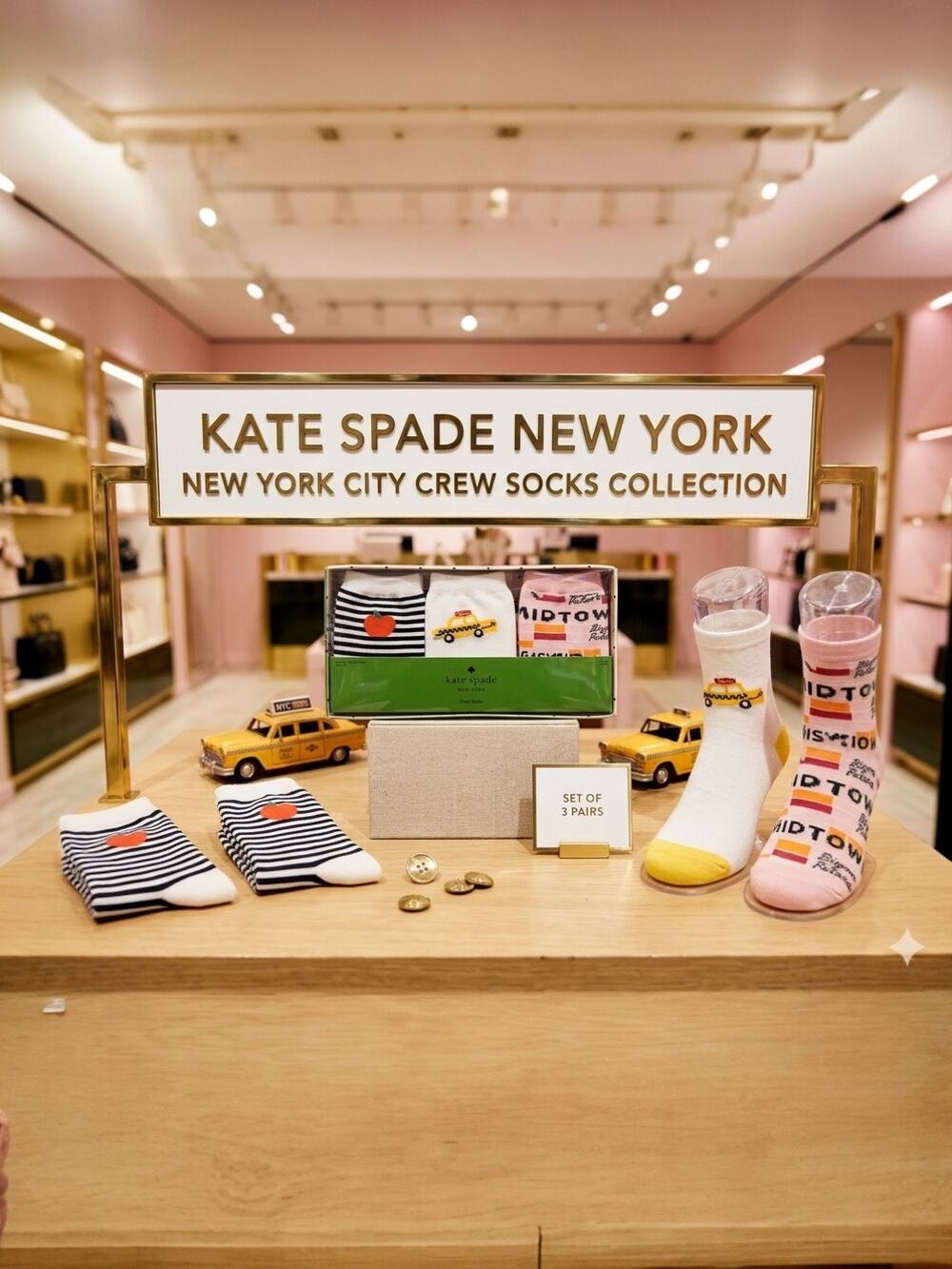 Kate Spade New York 3-Pack Crew Socks New